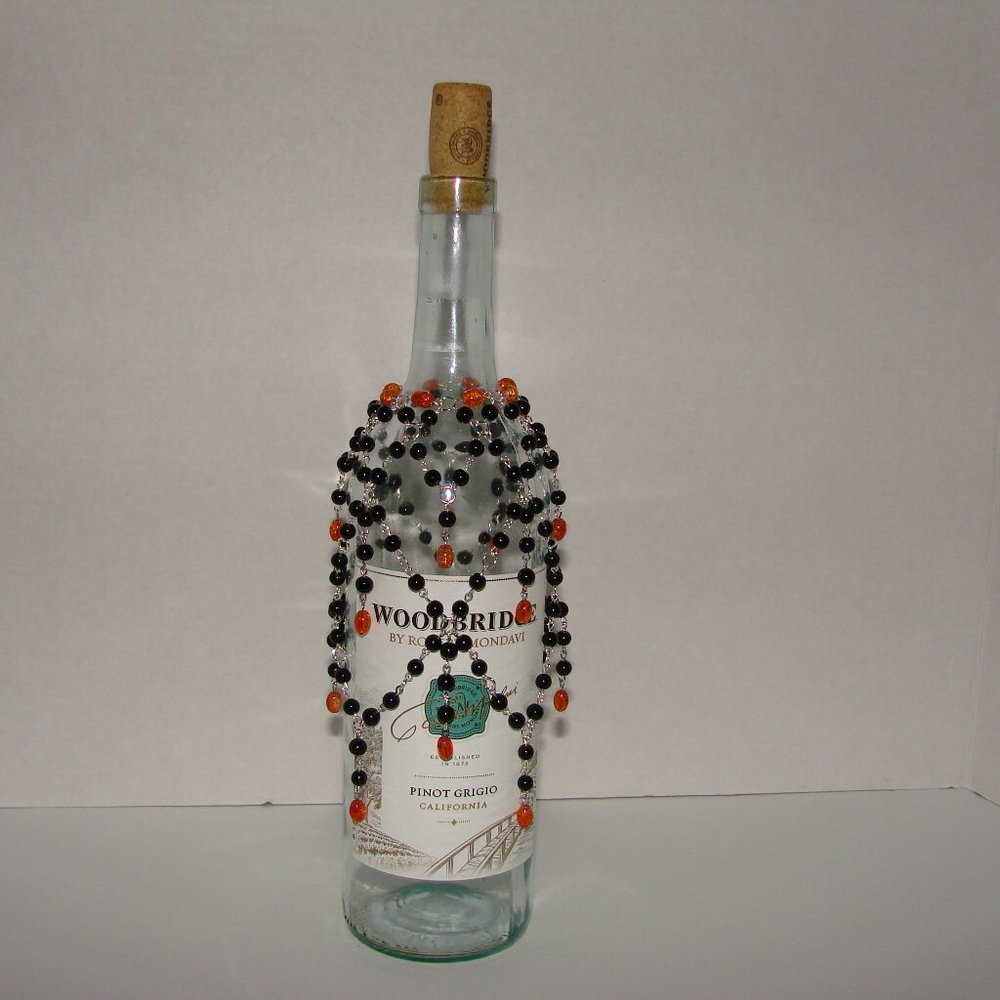 Black and Orange Wine or Champagne cover